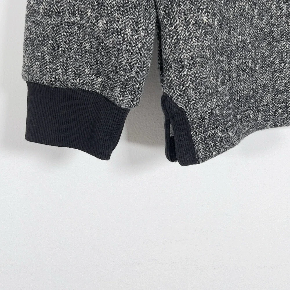 Carbon2Cobalt Herringbone Fleece 1/4 Zip Pullover Sweatshirt Mens Sz XL Gray